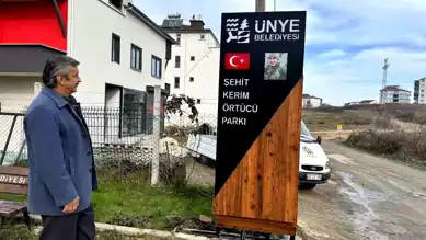 Ünye'de Şehit Kerim Örtücü Parkı Açıldı