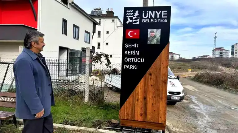Ünye'de Şehit Kerim Örtücü Parkı Açıldı